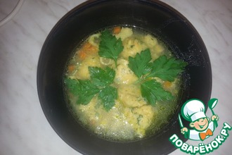 Куриный суп с картофельными клёцками
