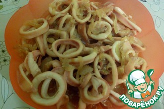 Закуска из кальмаров
