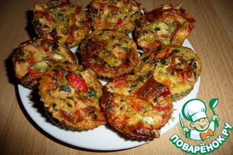 Запеканка с крабовыми палочками и шпинатом