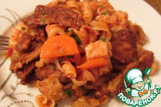 Макароны с соусом из баклажанов