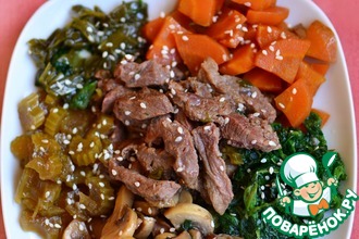 Свинина с грибами и овощами по-японски