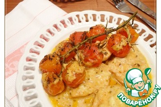 Куриное филе с моцареллой и черри