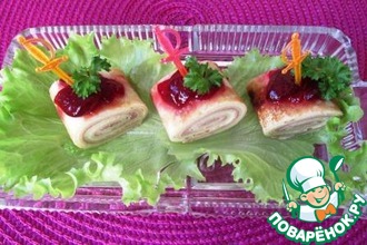 Яблочные блинчики с паштетом