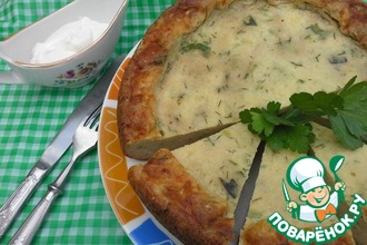 Пирог-запеканка из кабачков в мультиварке