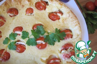 Клафути закусочный с фаршированными помидорами черри