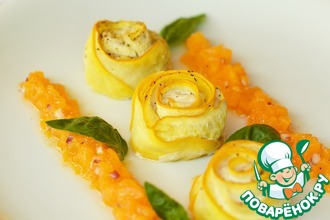 Рулеты из цуккини с курицей