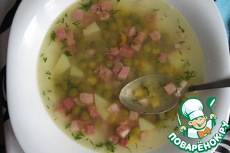 Суп гороховый с кукурузой