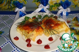 Запеченные пшенные рулетики из кабачка