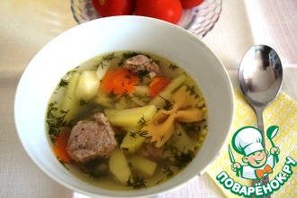 Суп с печеночными клецками