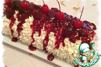 Бисквитный рулет с мороженым
