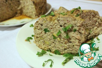Кекс из куриной грудки с фисташками и грибами
