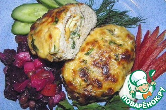 Мясные зразы с омлетом