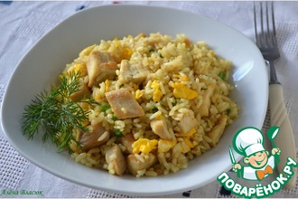 Жареный рис с курицей по-китайски