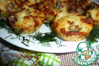 Маффины закусочные с куриными желудочками