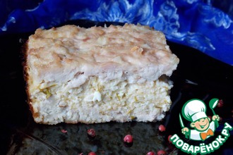 Мясная запеканка с творогом