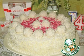 Торт "Рафаэлло" из покупных коржей