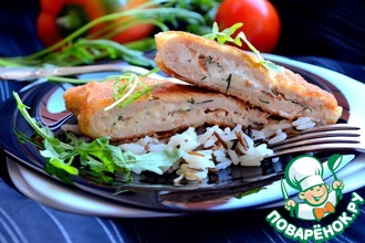 Куриные отбивные с фетой и вялеными помидорами