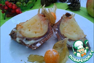 Пирожные с заварным кремом и яблоком