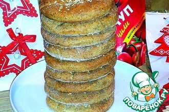 Лепёшки из ржаной и пшеничной муки