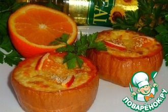 Рыбный жульен в тыквенных кокотницах "Золотая осень"