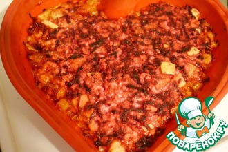 Свекольная запеканка с яблоками