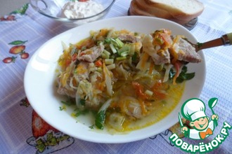 Суп с капустой и перцем