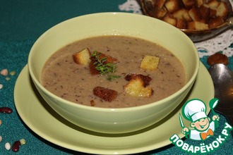 Суп-пюре из смеси бобовых с курицей