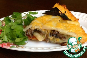 Картофельная запеканка с курицей и овощами