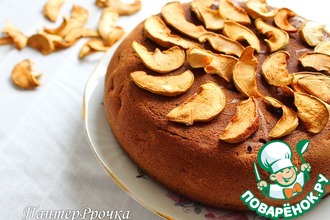 Шоколадный фруктовый пирог без масла