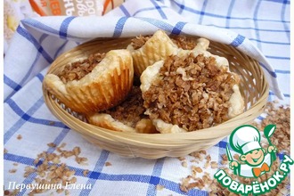 Слойки с печенью в омлетной заливке
