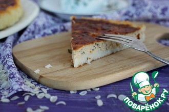 Киш с тунцом и сыром на рисовой основе