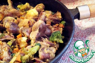 Желудочки куриные на азиатский манер