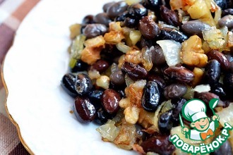 Салат из фасоли с орехами