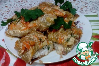 Пикантные конвертики с рыбой