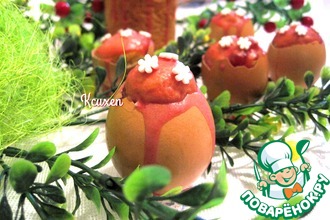 Вишнёвые мини-куличи в скорлупках
