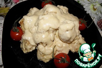 Мясные шарики в сырно-сливочном соусе