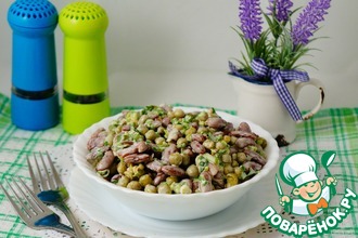 Салат-закуска "Любимый" с фасолью и горошком