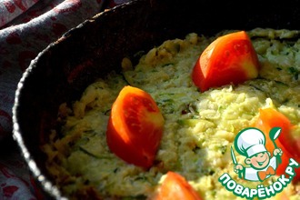 Кабачковый омлет с рисом "По-селянски"
