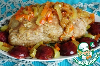 Мясной рулет с карамельными сливами