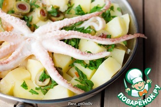 Рагу с картофелем и осьминогами