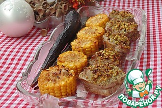 Медальоны из свинины в фисташковой панировке