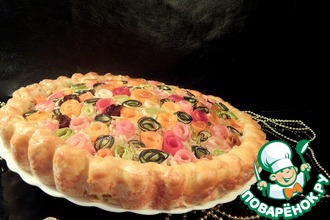 Пирог с овощными розами