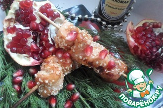 Крученая курица в кунжуте