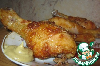Куриные ножки в кунжуте