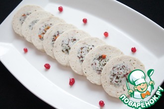 Куриный рулет с рисом