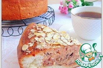 Пирог с рисом, пудингом и миндалем