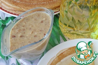 Сливочный соус с грецкими орехами и коньяком
