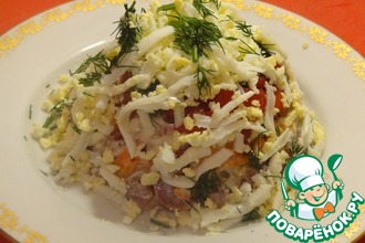Селедка под оригинальной шубой с грибами