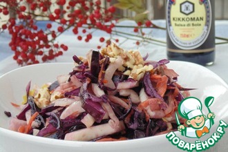 Салат с фенхелем и краснокочанной капустой