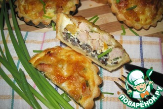Мини-киши с индейкой, тыквой и рисом